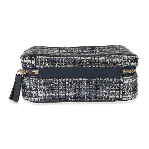 Chanel Navy Tweed Python Filigree Vanity Case - Picture 5 of 9